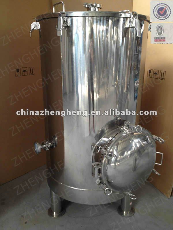 Stainless steel mash tun with false bottom,manhole,thermometer
