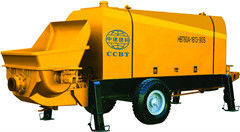 Stationary trailer concrete pump with diesel engine