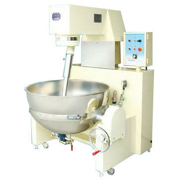 Steam heated cooker mixer