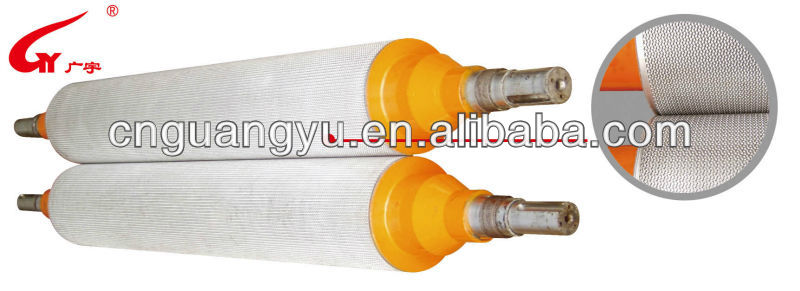 steel against steel embossing roller