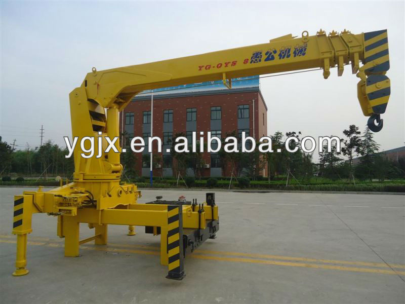 Straight Arm YGQYS12T telescopic crane over dongfeng truck 12tons with Max working range 12.5m