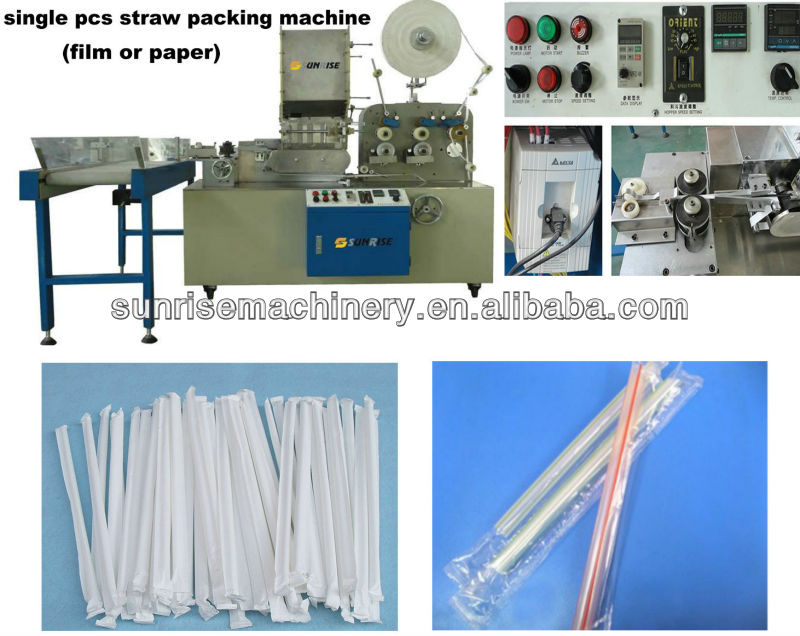 Straight/Flexible Single pcs Straw Packing Machine
