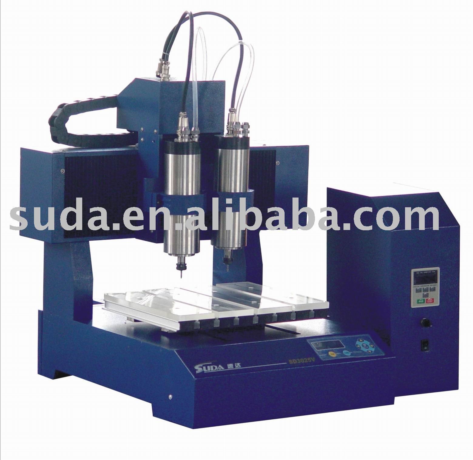 SUDA SMALL CNC ROUTER /CNC ENGAVER/ CNC CUTTER WITH TWO SPINDLE MOTOR 3d cnc control ---SD3025V