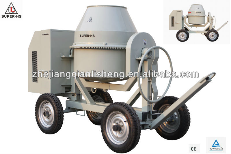 Super HS QLS400M 400 Liters cement and concrete mixers with diesel engine