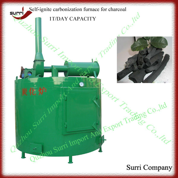 SURRI self-ignite type charcoal carbonization furnace