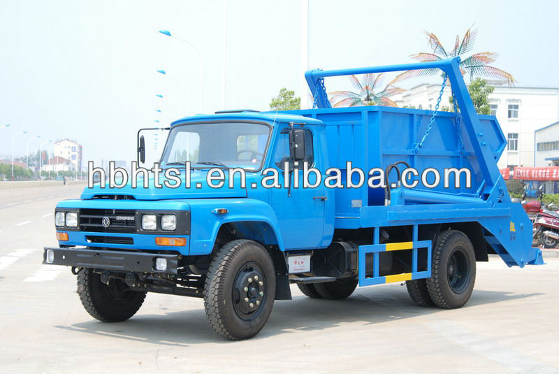 Swing arm container garbage truck