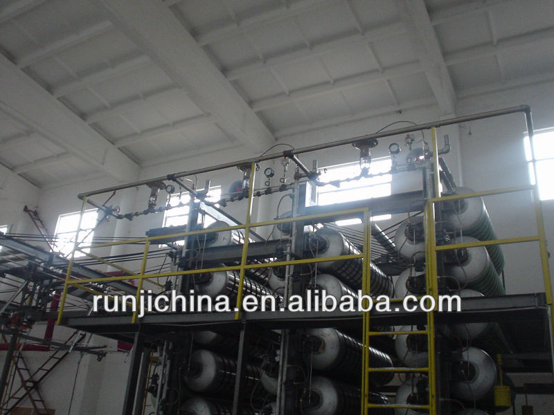 Textile rope dyeing machine