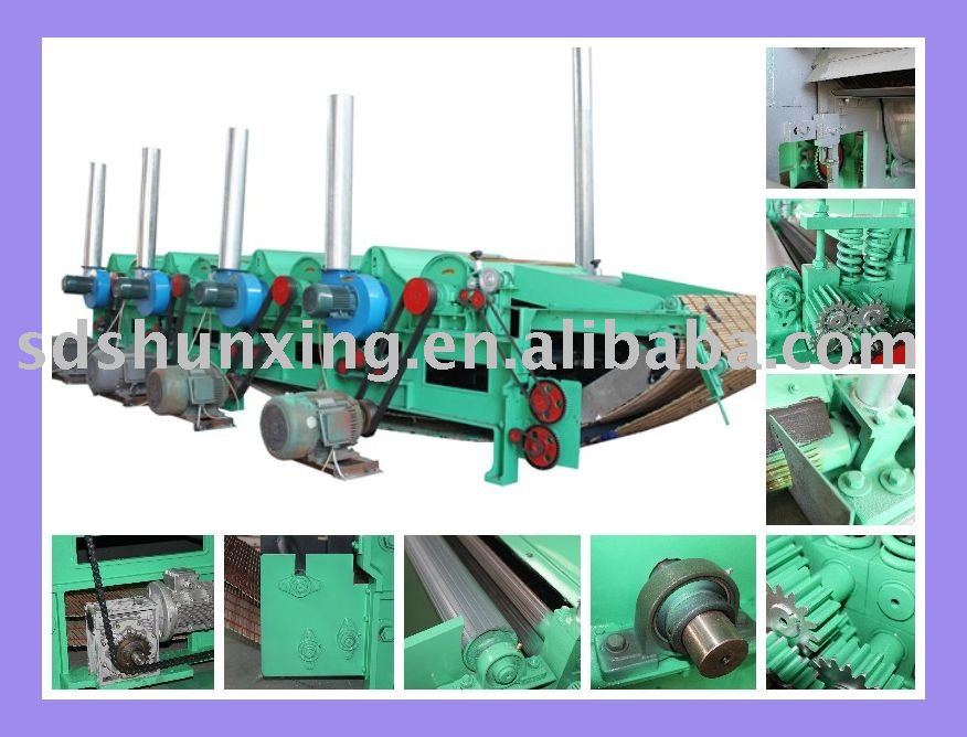 Textile waste recycling machine, Cotton processing machine