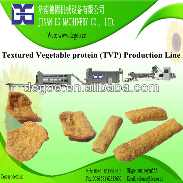 Textured vegetarian soy nuggets protein making machine