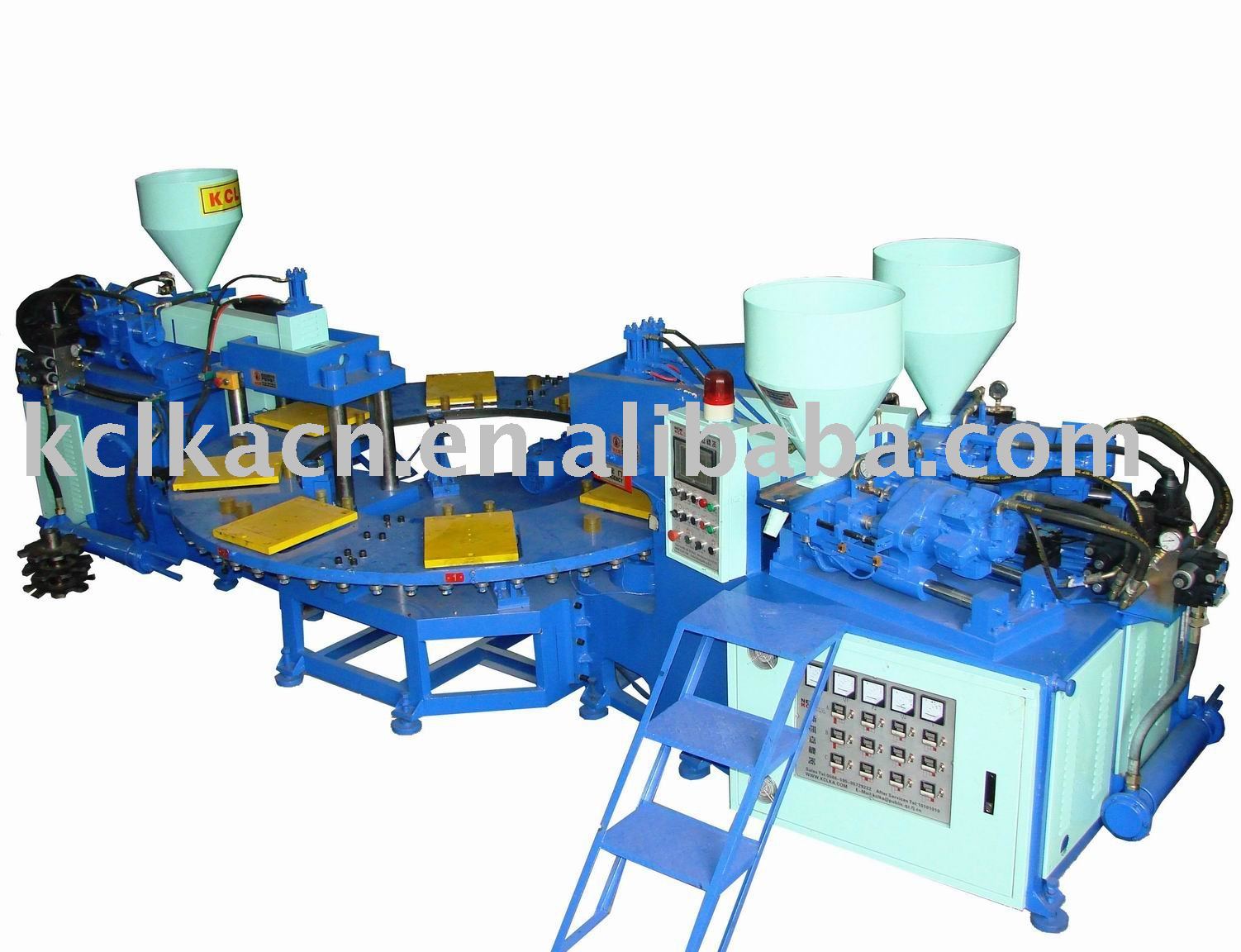 three color PVC shoes Upper Moulding Machine