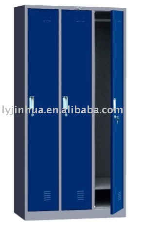 Three door metal locker