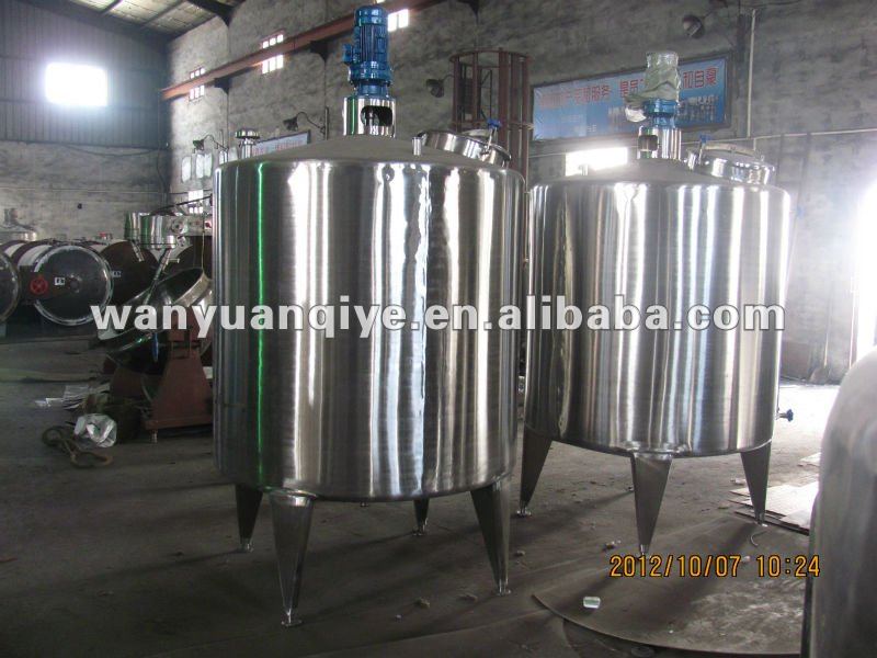 three layer stainless steel heating tank with agitator mixer
