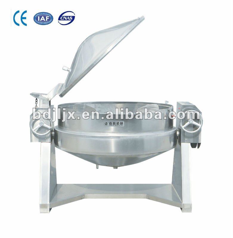 tilting cooking kettle with stirrer