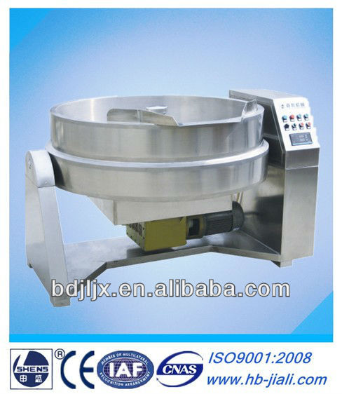 Tilting industrial corn dough cooking mixer