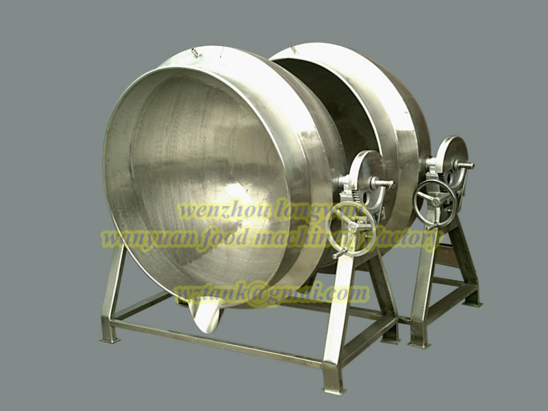 tilting jacketed kettle SS304 200L~600L jacketed kettle with 36rpm agitator 1.5KW jacketed kettle