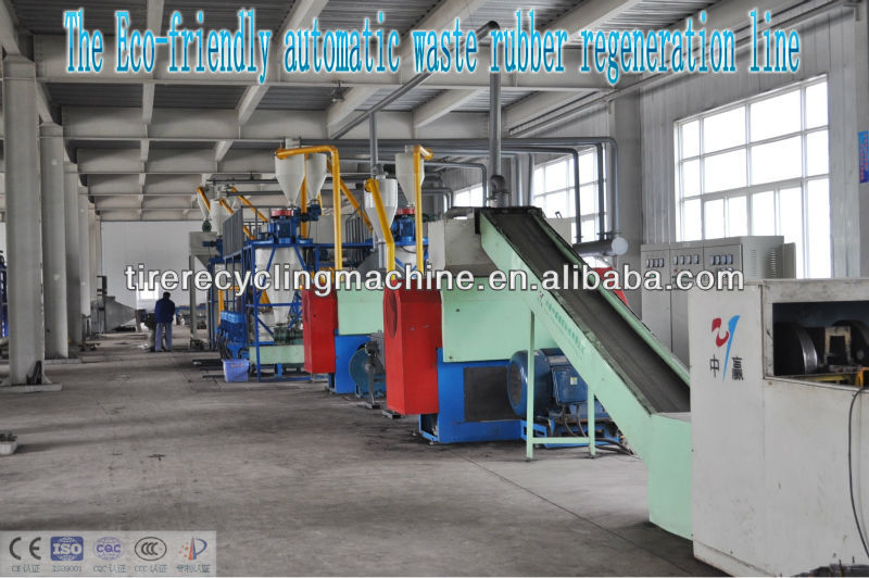 tire recycling machine with automatic system