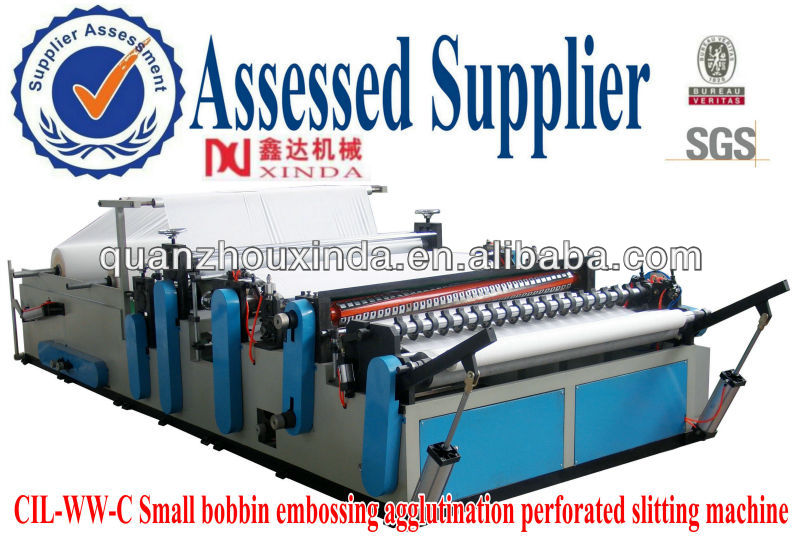 Toilet paper small bobbin roll making machine