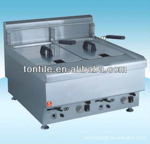 [Tontile] Double Tank Stainless steel Counter Top Gas Fryer JUS-TRC-2