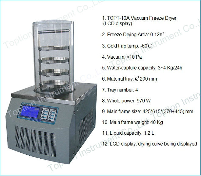TOPT-10A Tea Lyophilizer with Small Capacity