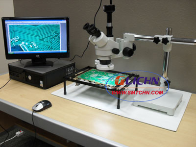 Trinocular Video Microscope Single Bar Boom Stand/Circuit board video inspection microscope SX4TS