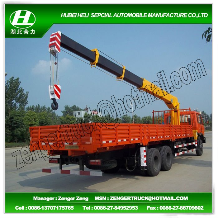 Truck Crane 9 ton Telescopic Boom, 9000 kg Straight Arm Truck Crane