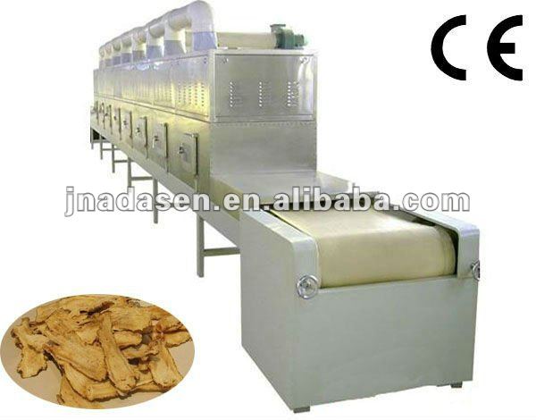 Tunnel continuous conveyor belt type drying and sterilizing for spice industrial microwave equipment