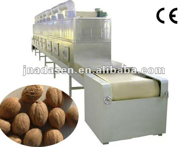 tunnel continuous conveyor belt type industrial microwave dryer and sterilizer for nutmeg
