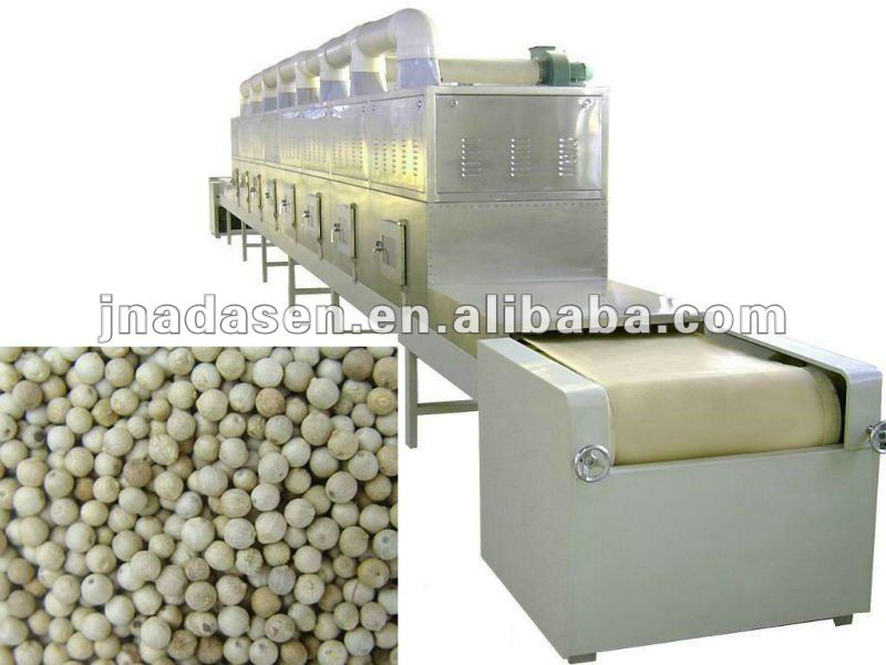 tunnel continuous conveyor belt type microwave machine for drying and sterilizing pepper powder