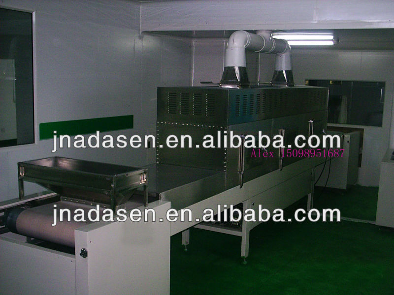 Tunnel type microwave herbs/teas/spice drying/sterilizing machine