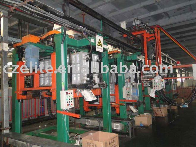 Twenty work-stations linear cabinet foaming line