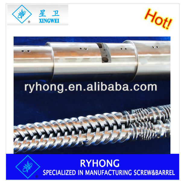 twin conical screw and barrel for extruder machine