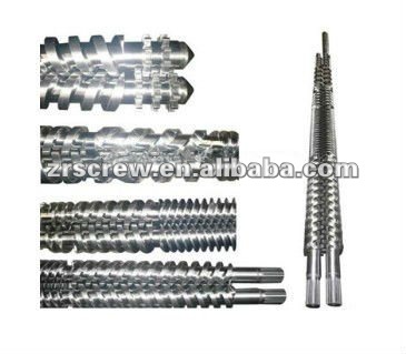 Twin screw and barrel for plastic extruder machine