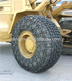 Tyre protection chain for wheel loader