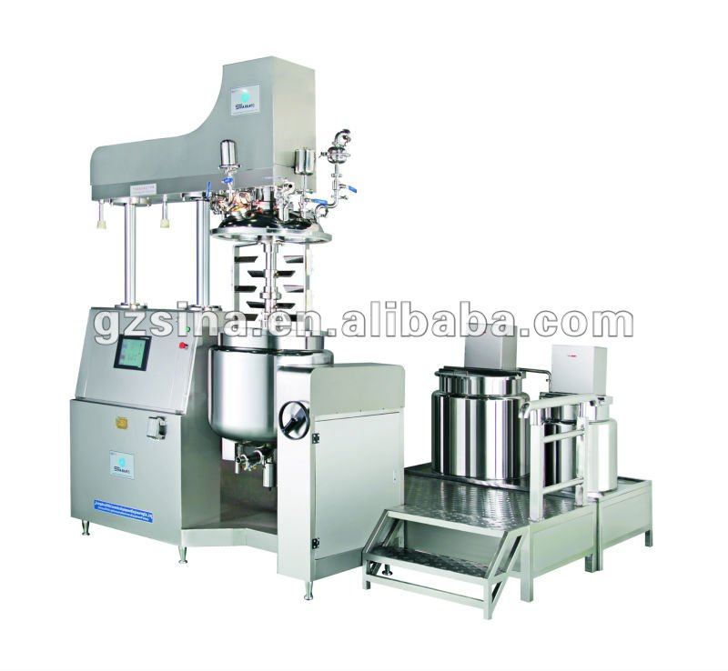 Ultrasound gel vacuum emulsifying machine controled by PLC