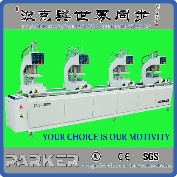 UPVC(Plastic) Profile Frame Door Window 4-head Welding Corner Crimping Machinery vinyl window welding machine-Parker