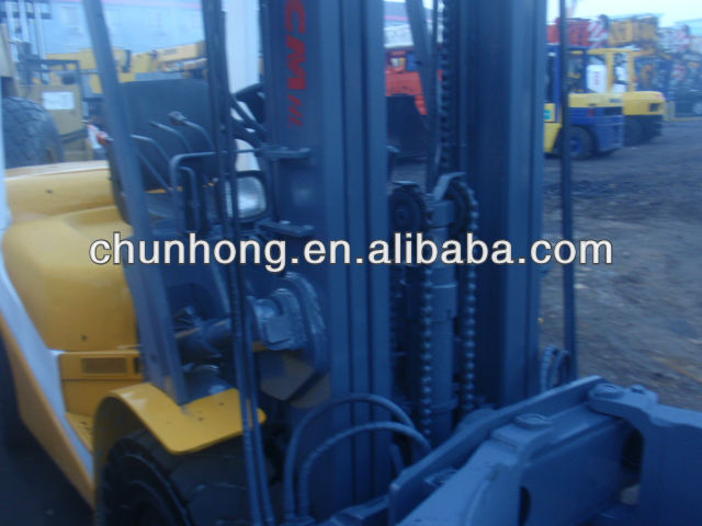 used forklift, tcm 3t forklift with paper roll clamp, origin from japan