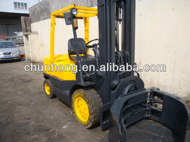 used forklift, tcm 3t forklift with paper roll clamp, origin from japan