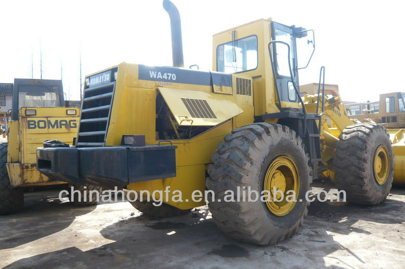 used Komatsu WA470 loader low price for sale, japanese wheel loader