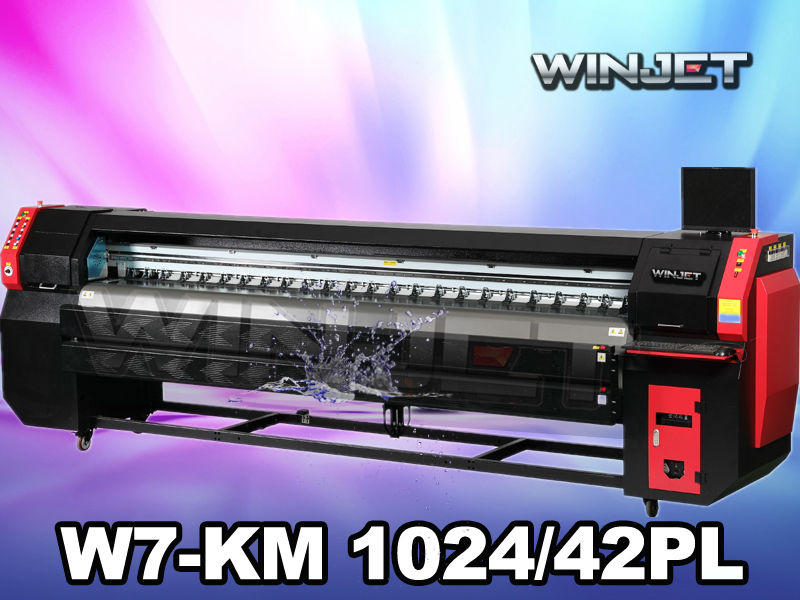 W7 on one year warranty with KONICA 1024 42PL print head for large format digital solvent inkjet printer plotter solvent printer