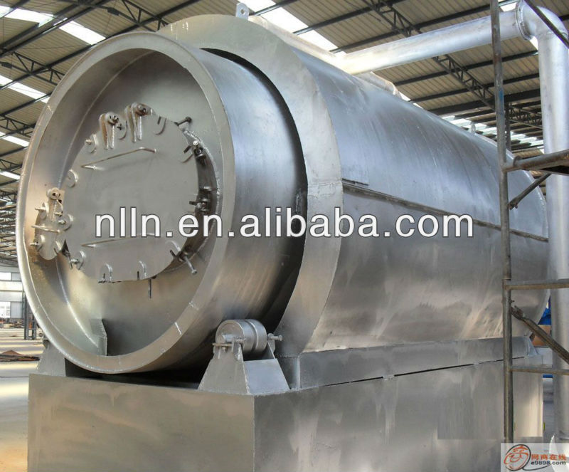 waste tyre and plastic oil extraction machine