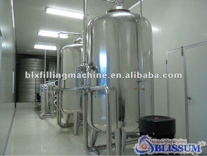 Water treatment with pure water storage tank
