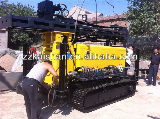 Water Well Drilling!!KW20 High-Effect Hydraulic Geothermal Water Well Drilling Rigs (depth 200m,diameter:115-254mm)