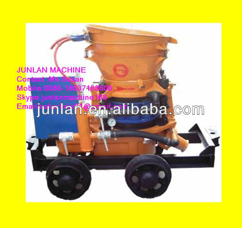 wet shotcreting machine for dry and wet building material