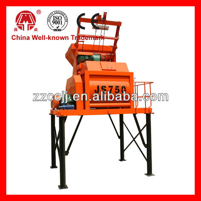 Wet Type Twin Shaft Electric Concrete Mixer with Lift