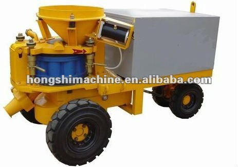 Wet way and dry way refractory shotcrete machine