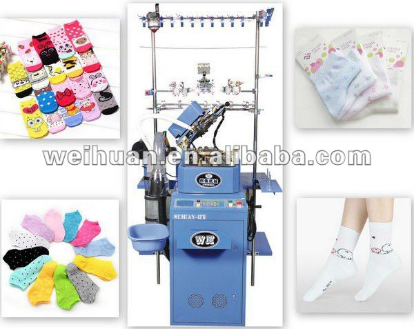 WH-6F-A1 full computerized plain socks knitting machine(3.5 inch)