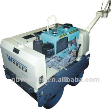 WKR500 walk behind road roller hydraulic drive water cooled diesel engine