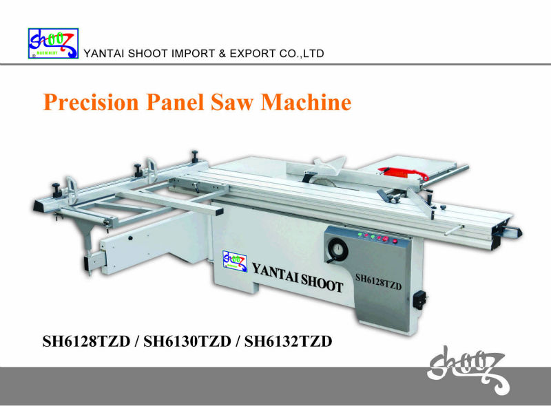 wood cutting panel saw SH6128TZD with 2800x360mm Beeline Guide Rail and 45degree tilting and 4kw motor