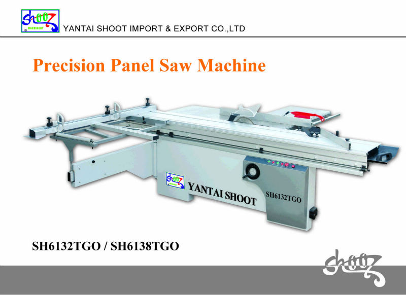 wood cutting panel saw SH6138TGO with Length of sliding table 3800x400mm and 4kw motor