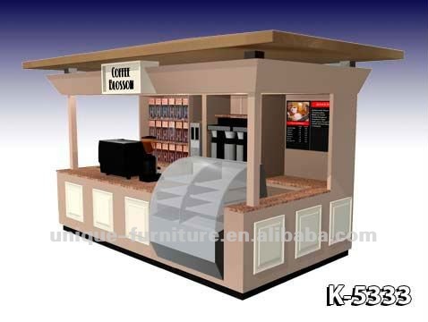 wooden hot dog kiosk